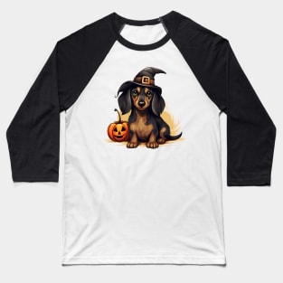 Halloween Dachshund Dog #3 Baseball T-Shirt